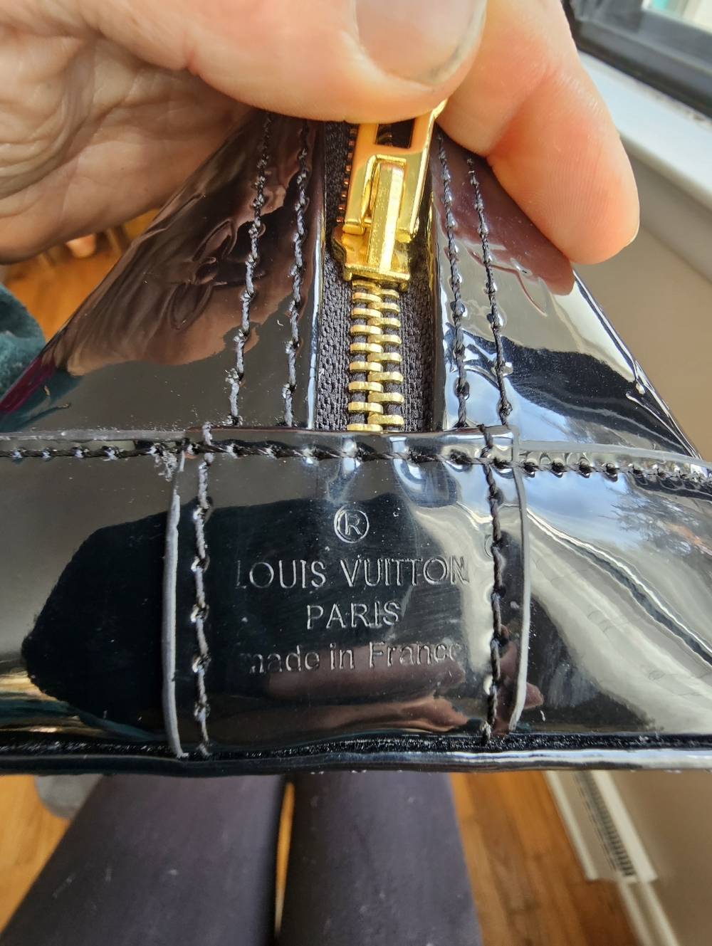 Louis Vuitton Black Patent Leather Satchel - Picture 9 of 12